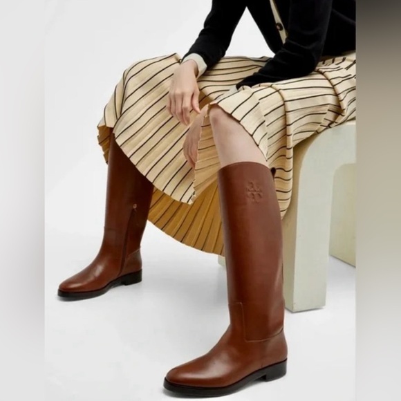 New Tory Burch “The Riding Boot” in Palissandro Brown Women’s Size 6.5 - Picture 13 of 13